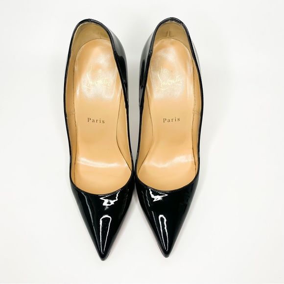 Christian Louboutin So Kate Patent Black 120mm Heels Authentic 38 - Picture 4 of 13